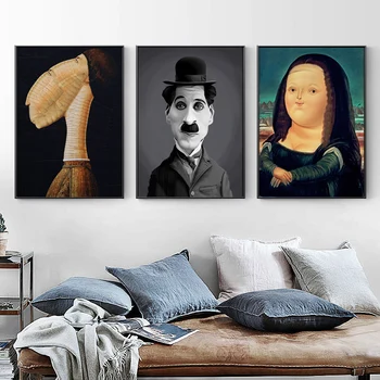 Žinomas Europos Star Plakatas, Mona Lisa nuotraukas, sienos meno apdaila, šiuolaikinio meno freskos, gyvenamasis kambarys ir miegamasis apdaila