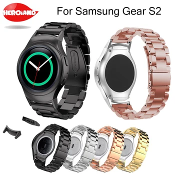 Žiūrėti Juosta su jungties adapteris, Nerūdijančio Plieno Metalo Pakeitimo Smart Watch Band Apyrankę Samsung S2 SM-R720 / R730