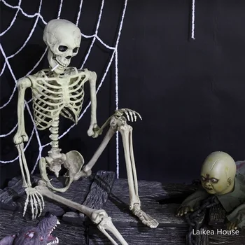 Žmogaus Skeletas Prop Helovinas Šalis Dekoro 40CM Gali Stovėti Ir Judėti Sąnarių Helovinas Žmogaus Skeletas Papuošalai Prekių 1PCS